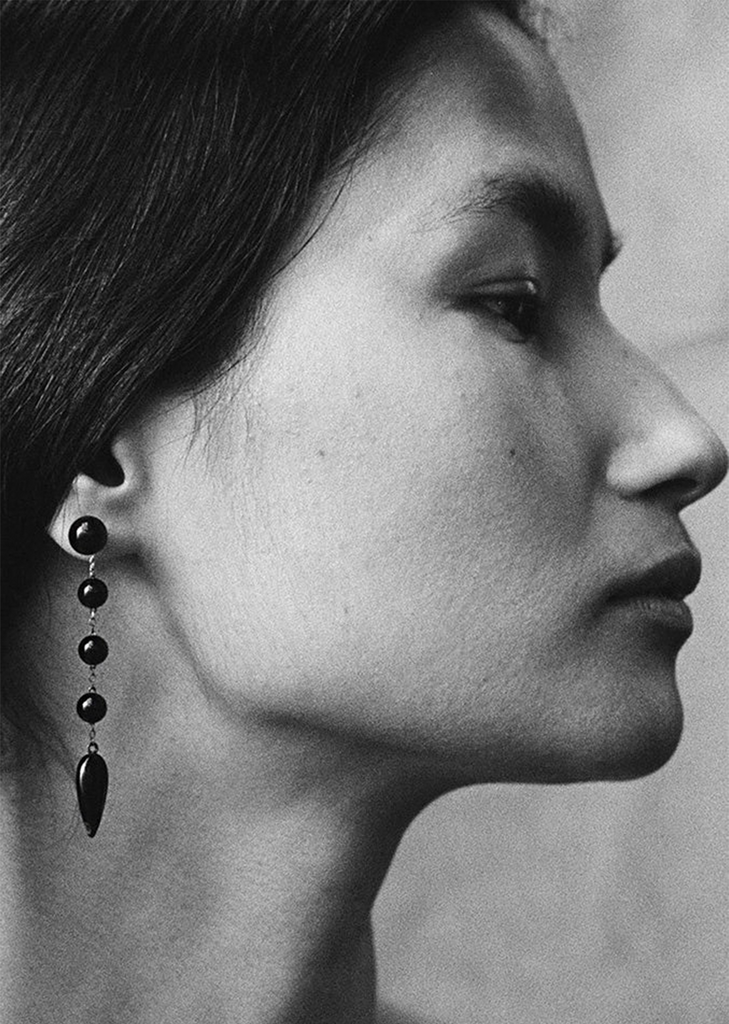 Small Onyx Phoenician Earrings