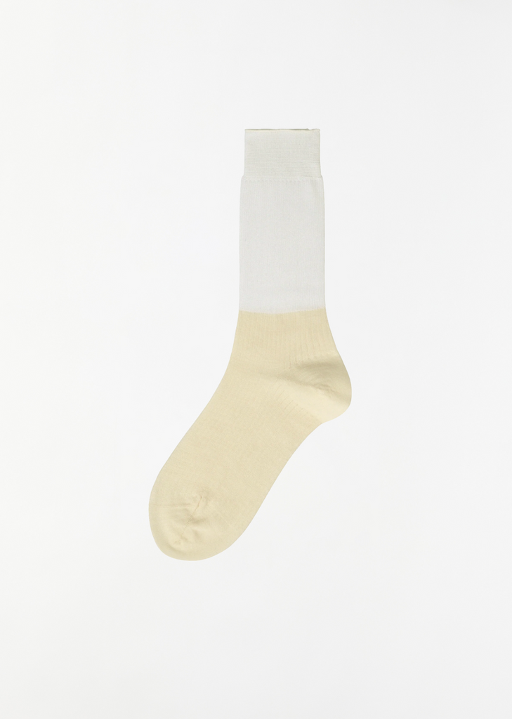Sheer Rib Socks — White
