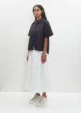 Cotton Sisli Pleated Skirt — Off White