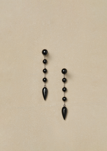 Small Onyx Phoenician Earrings