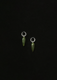 Jade Tiny Spear Hoops