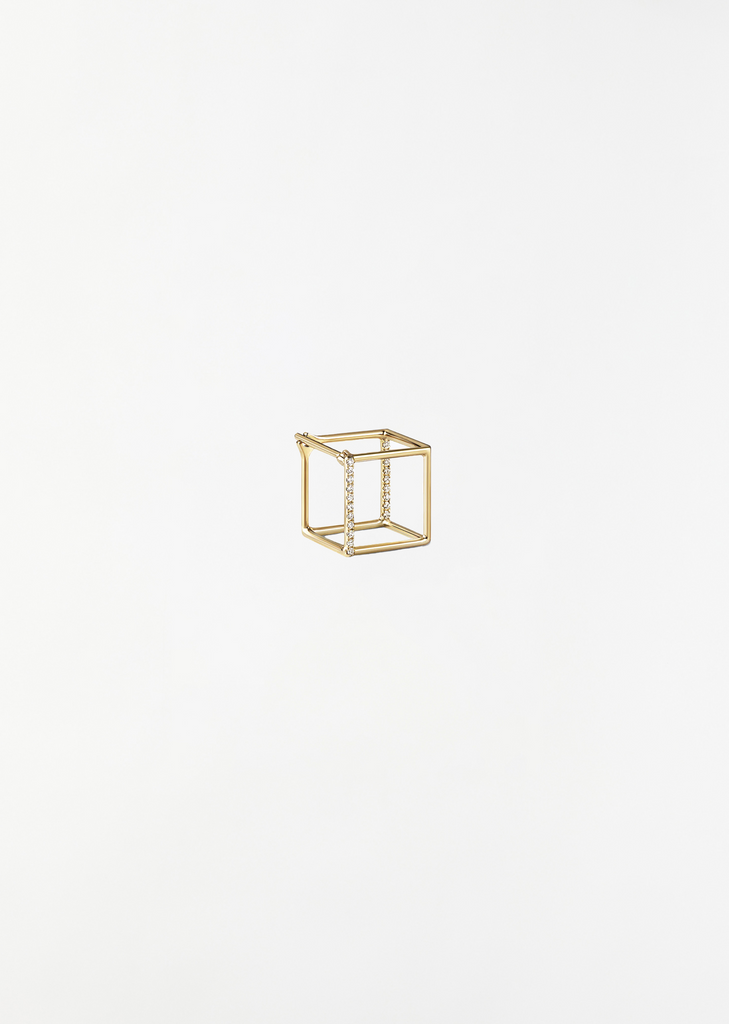 Diamond Square Earring 01 10