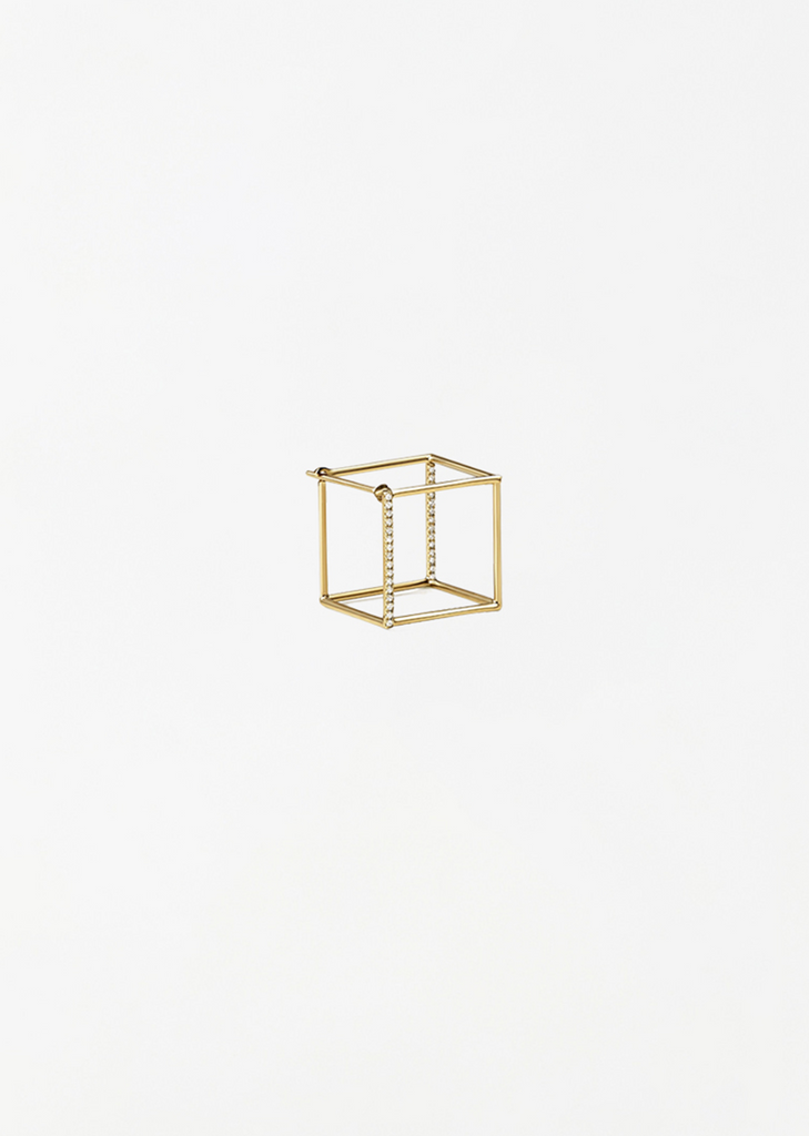 Diamond Square Earring 01 15