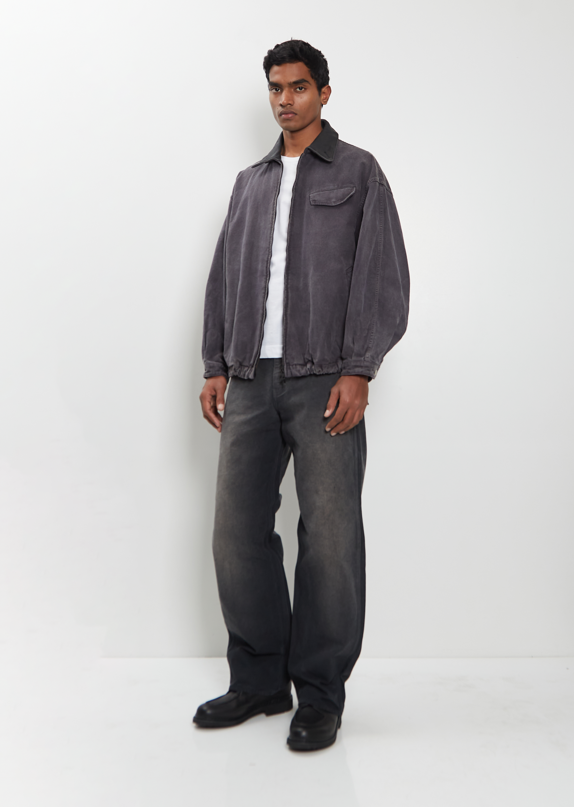 Whip Chord Vintage Zip Jacket — Black – La Garçonne Whip Chord Vintage Zip Jacket — Black – La Garçonne