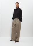 Wool Twist Seam Easy Trousers