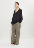 Wool Silk Knit Skipper Long Sleeve