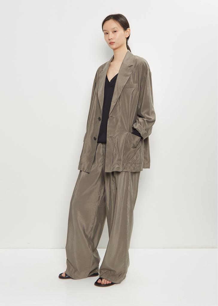 Technical Silk Single Breasted Jacket