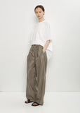 Technical Silk Wide Easy Trousers