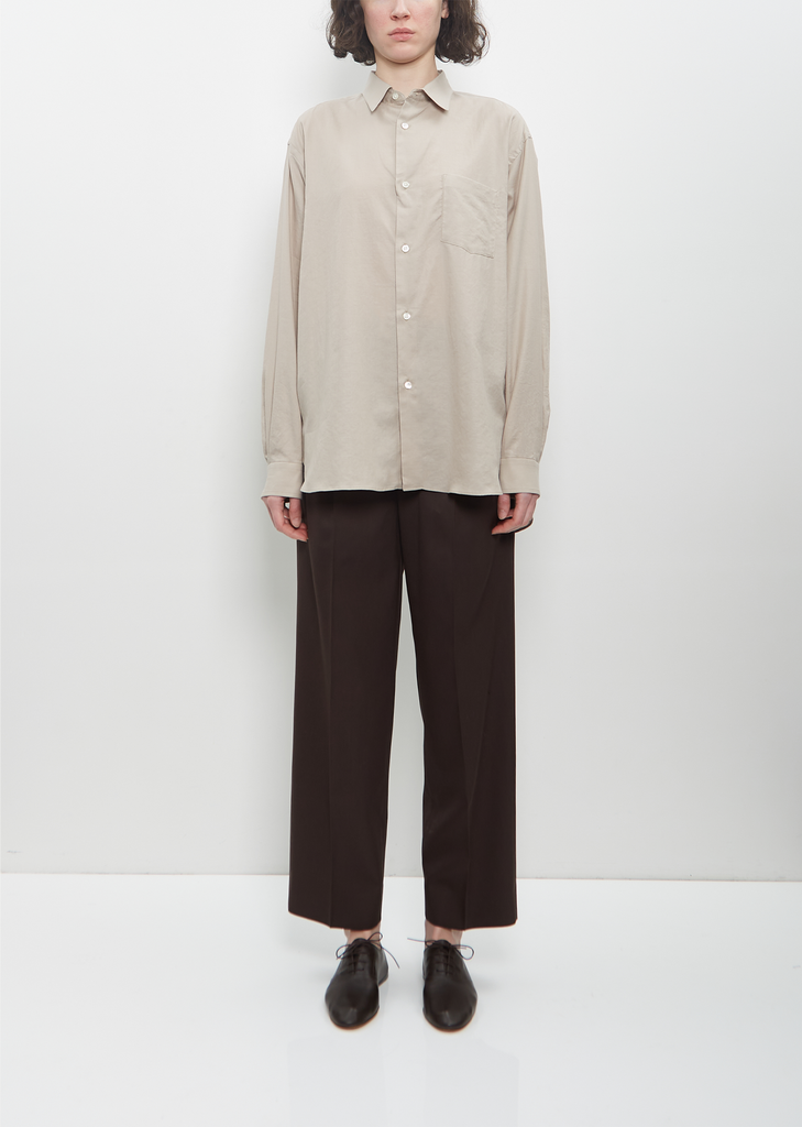 Cotton Silk Oversized Regular Collar Shirt