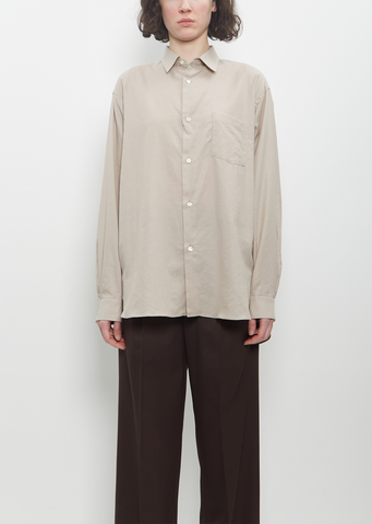 Cotton Silk Oversized Regular Collar Shirt