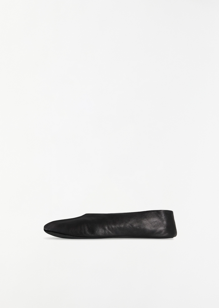 Stella Leather Slipper — Black