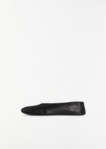 Stella Leather Slipper — Black