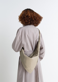 Scarf Leather Bag, Small — Stone