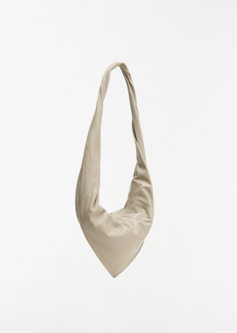 Scarf Leather Bag, Small — Stone
