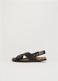 Buckle Leather Sandal
