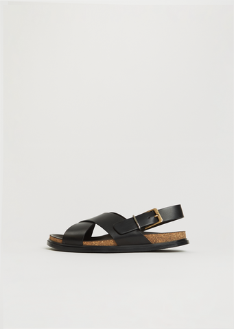 Buckle Leather Sandal