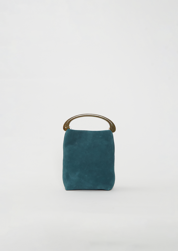 Crisp Suede Bag — Turquoise