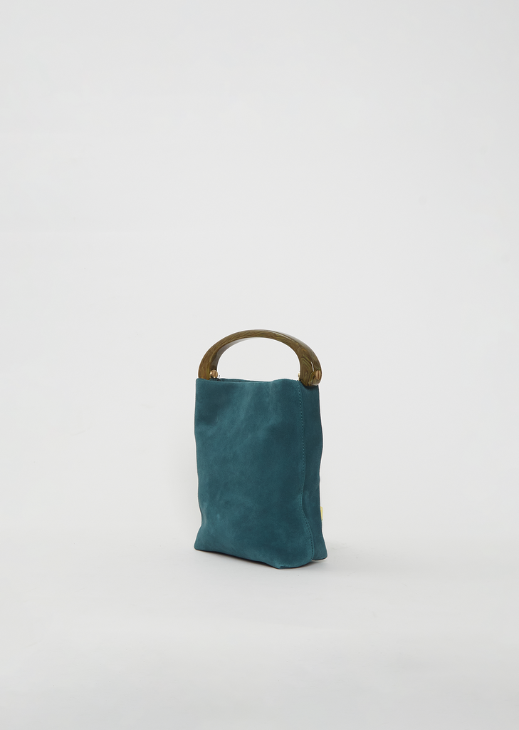 Crisp Suede Bag — Turquoise