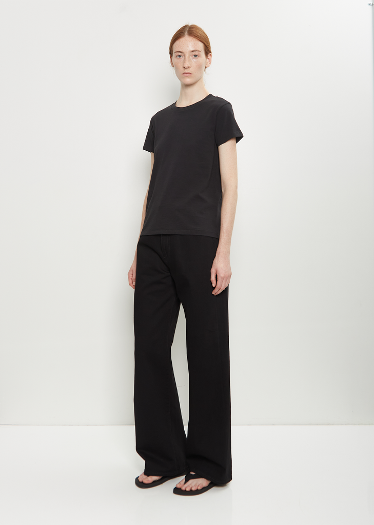 Mini Boy Cotton T-Shirt — Jet Black