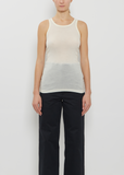 Wool Silk Soft Rib Tank — Ivory