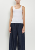 Luiza Organic Cotton Blend Tank — White