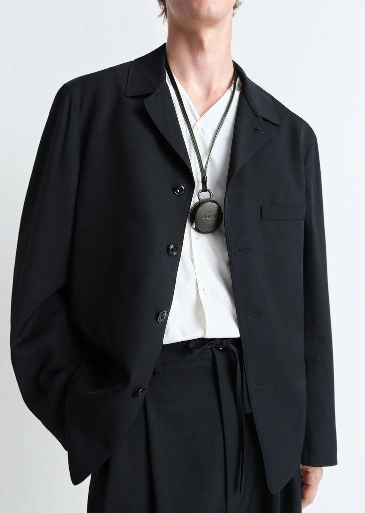 Molded Tape Necklace — Black