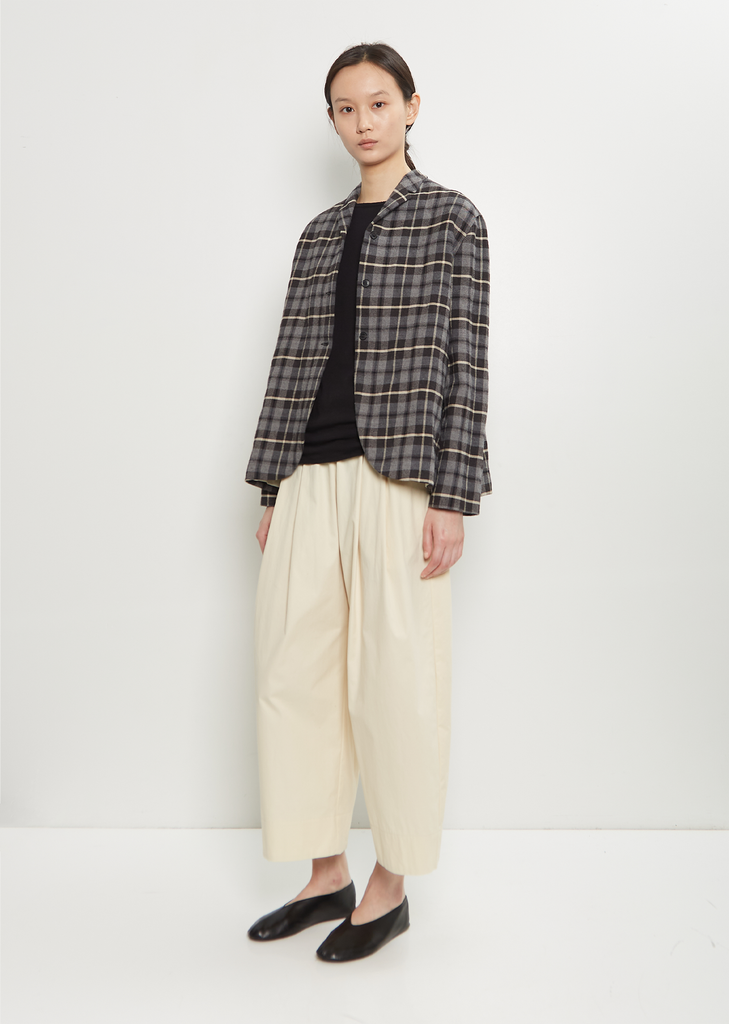 Cotton Wool Plaid Jacket
