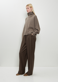 Luke Wool Cashmere Collar Sweater — Taupe Melange