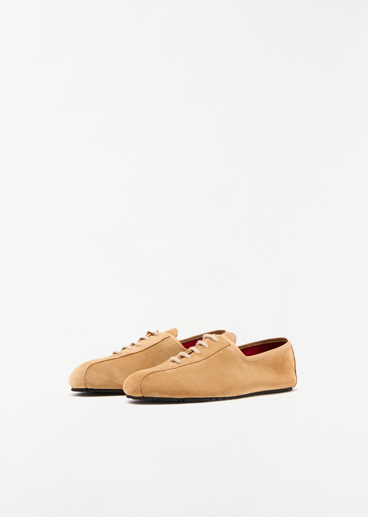 Leather Lace Up Shoes — Tawny