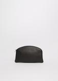 Round Compact Leather Pouch