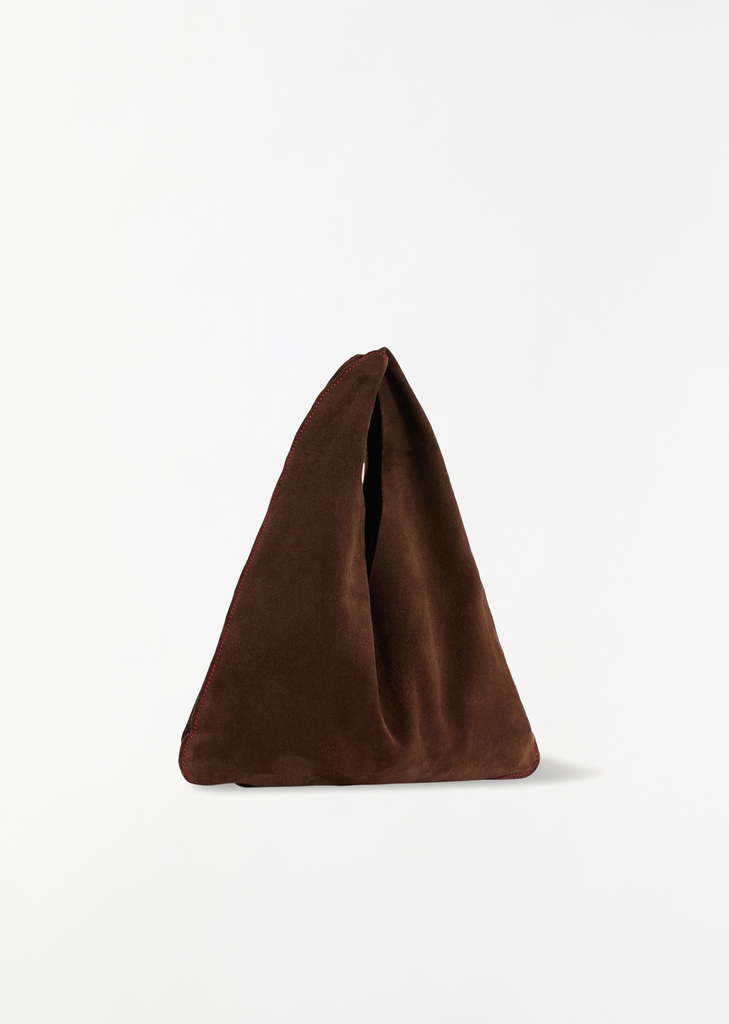 Suede Bindle, Small — Tobacco