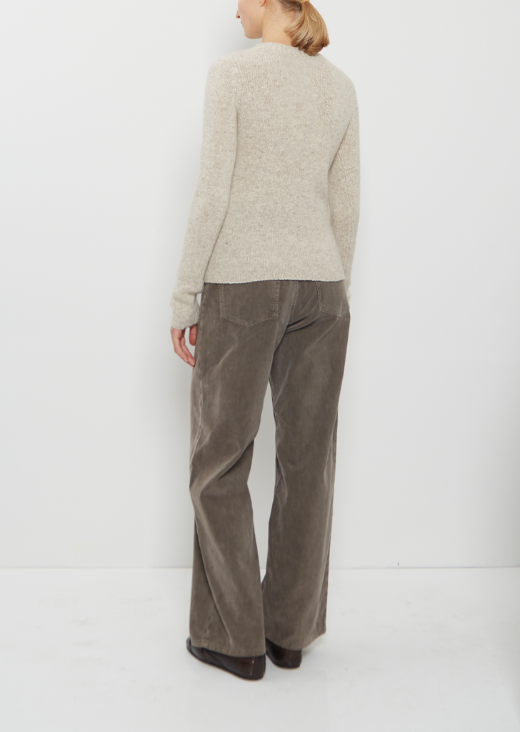 Cashmere Melange Sweater  — Top Gray Beige