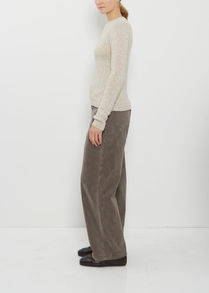 Cashmere Melange Sweater  — Top Gray Beige