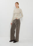 Cashmere Melange Sweater  — Top Gray Beige