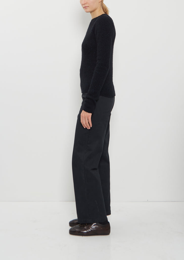 Cashmere Melange Sweater  — Top Navy Black