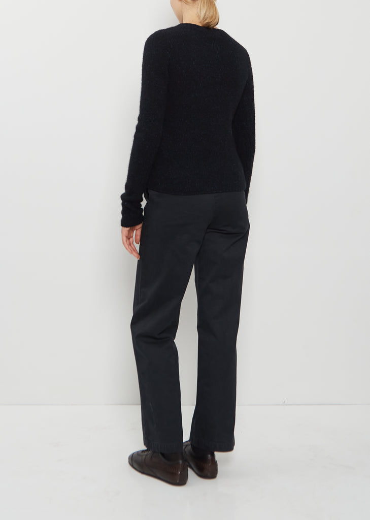 Cashmere Melange Sweater  — Top Navy Black