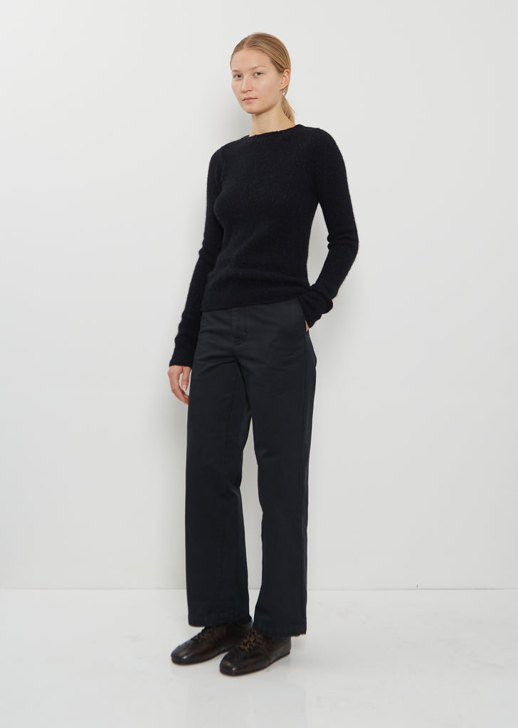 Cashmere Melange Sweater  — Top Navy Black