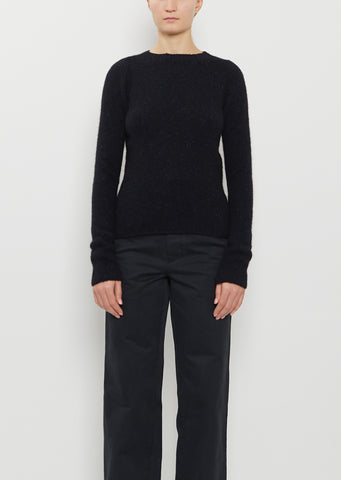 Cashmere Melange Sweater  — Top Navy Black