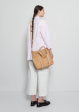 Leather Tote Bag, Small — Sand
