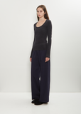 Compact Wool Blend Knit Top
