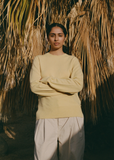 Cashmere Crewneck Sweater — Soft Yellow