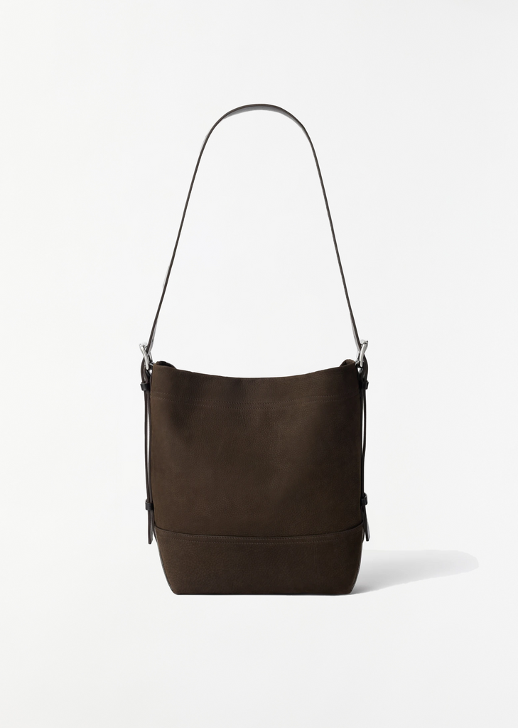 Belted Suede Tote, Small