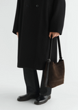 Belted Suede Tote, Small