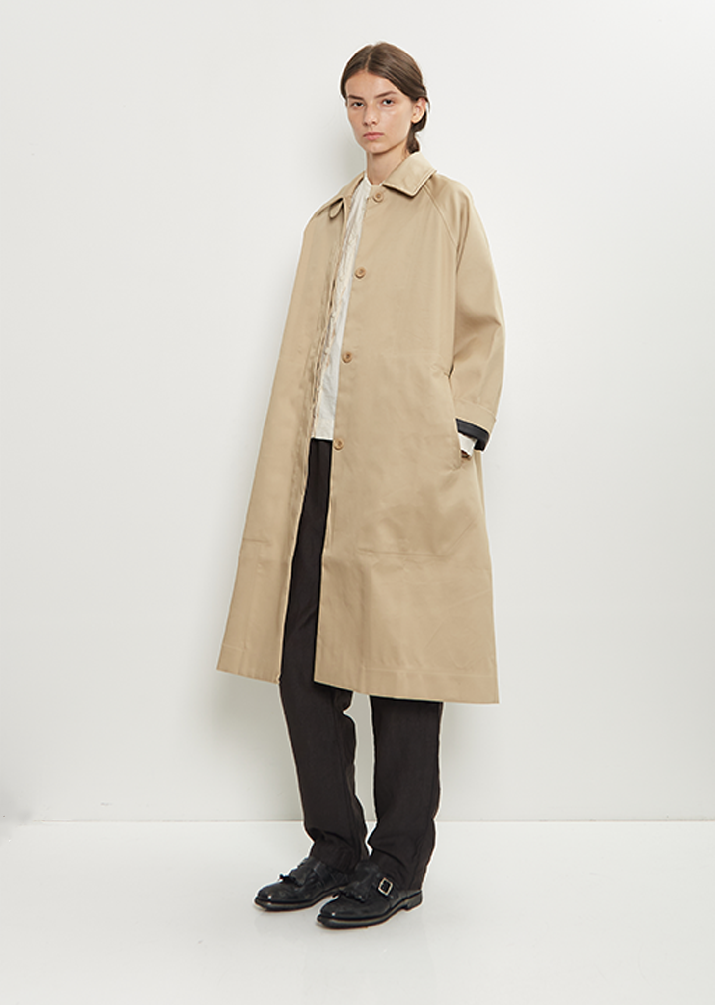フランス製☆CASEY CASEY リネンコットン ショップコート ロング フランス製☆CASEY CASEY リネンコットン ショップコート ロング