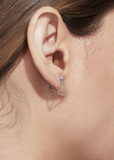 White Gold Triangle Earring 15
