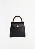 Grained Leather Valentine Bag — Black