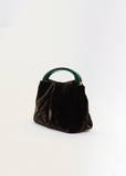 Velvet Crossbody Crisp Bag — Dark Brown