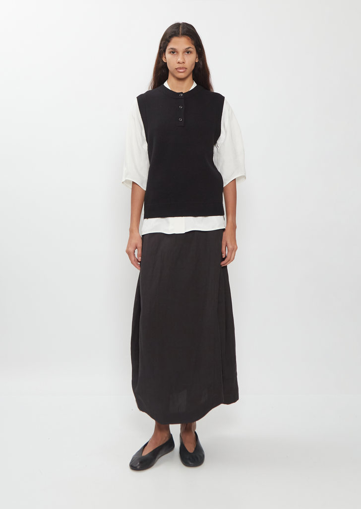 Wool Cashmere Vest — Black