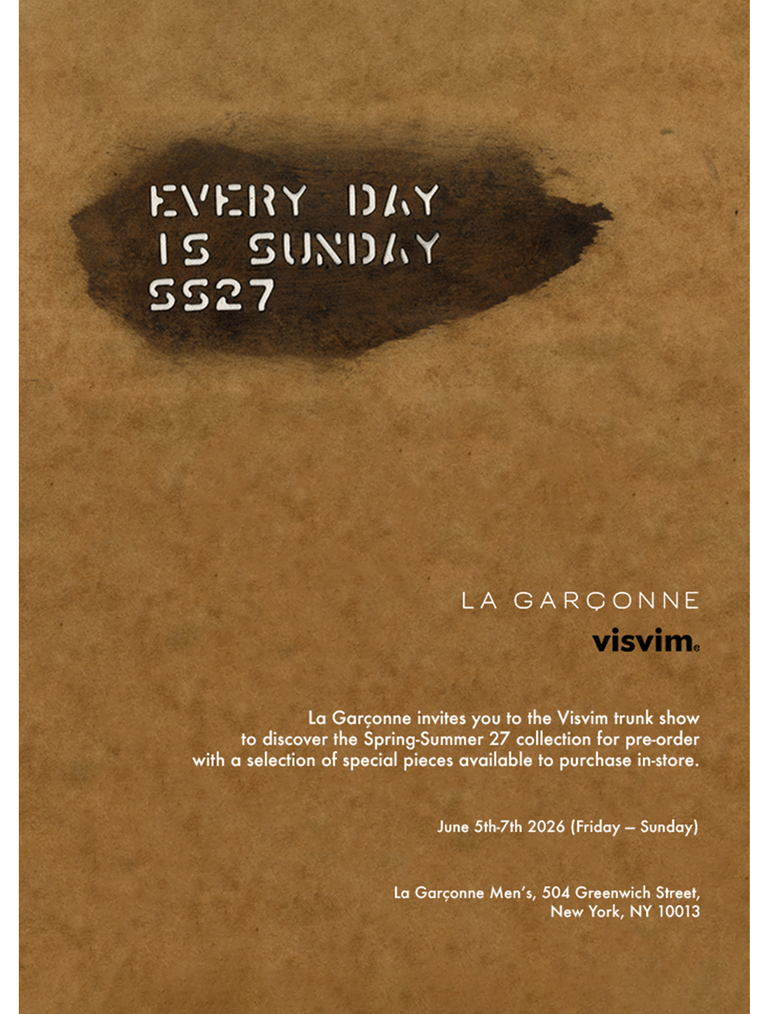 Save the Date — Visvim Trunk Show