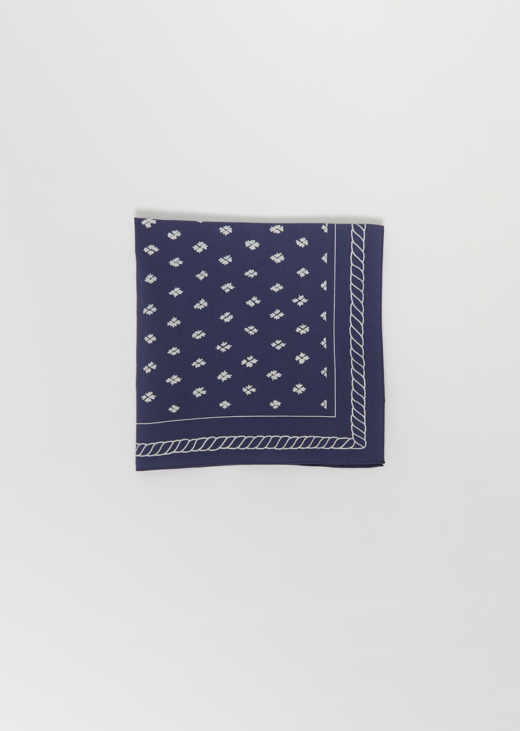 Floral Bandana — Navy